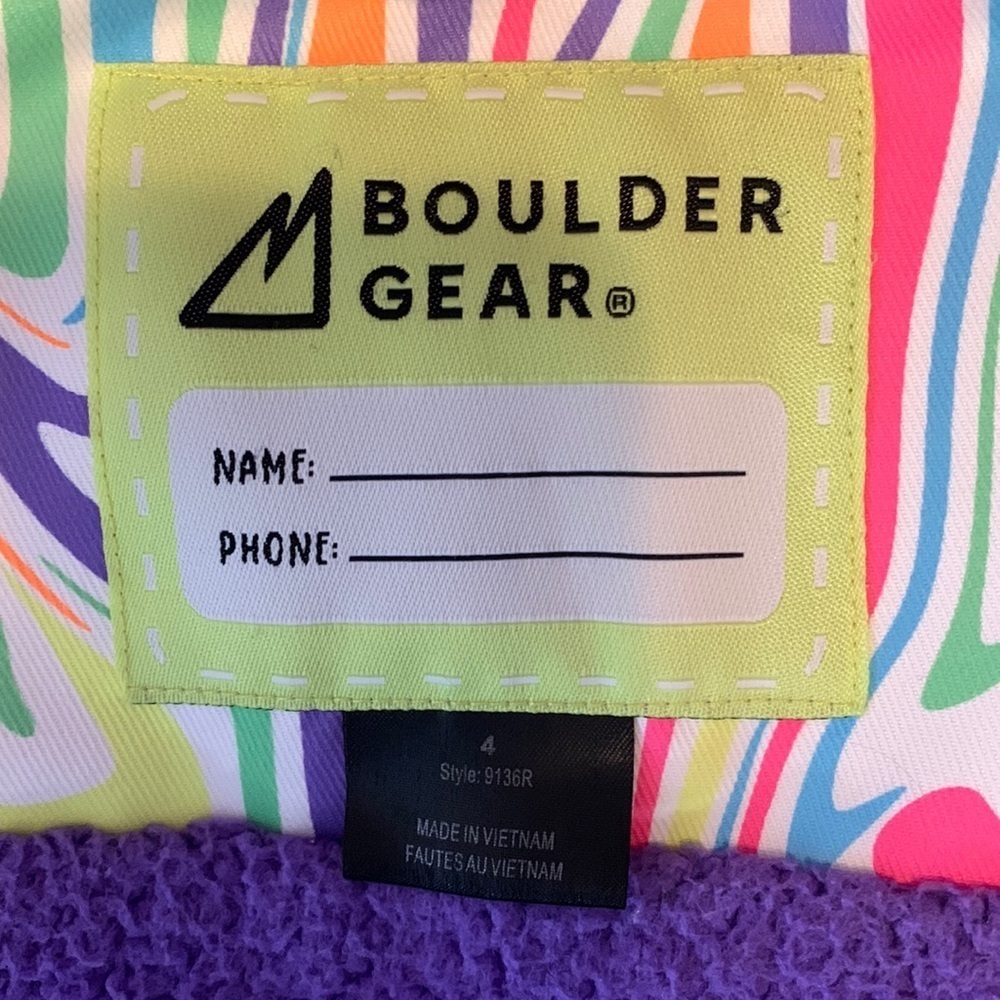 Boulder gear size 4 girls sorbet swirl marble neon ski snow coat hailey hazel - Picture 2 of 11